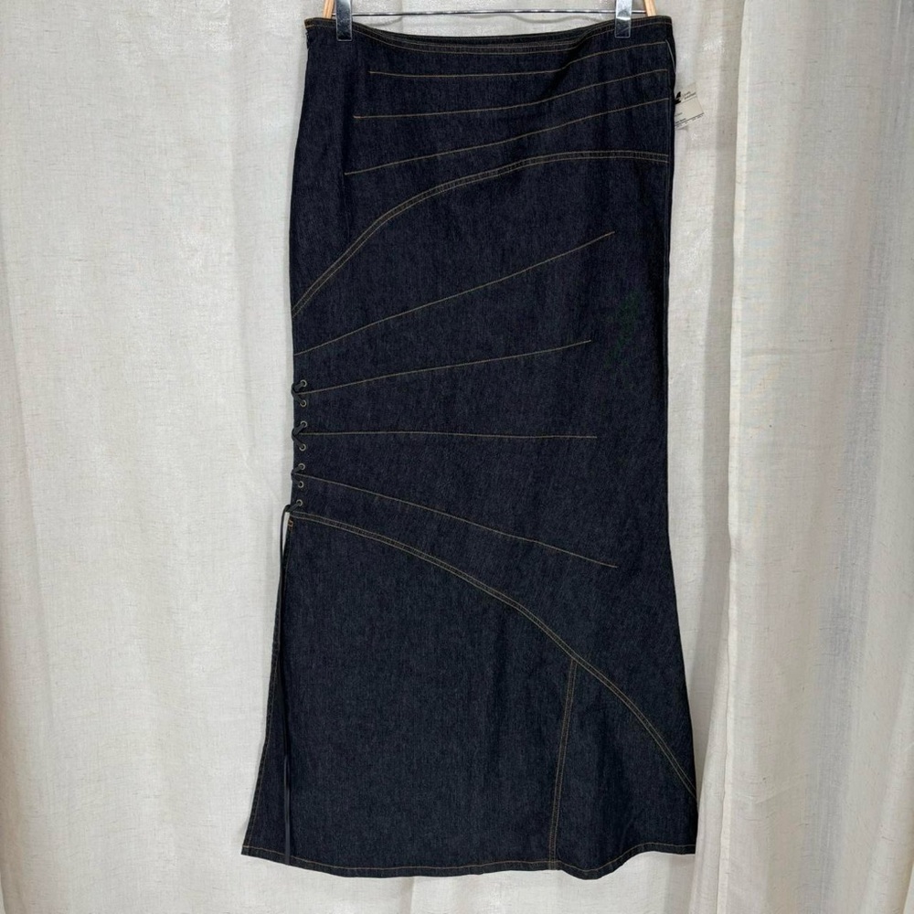 Vintage Bisou Bisou denim maxi skirt